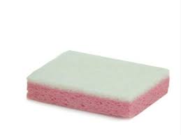 Scheuerschwamm Viskose Rosa/Weiss - 9x13 cm